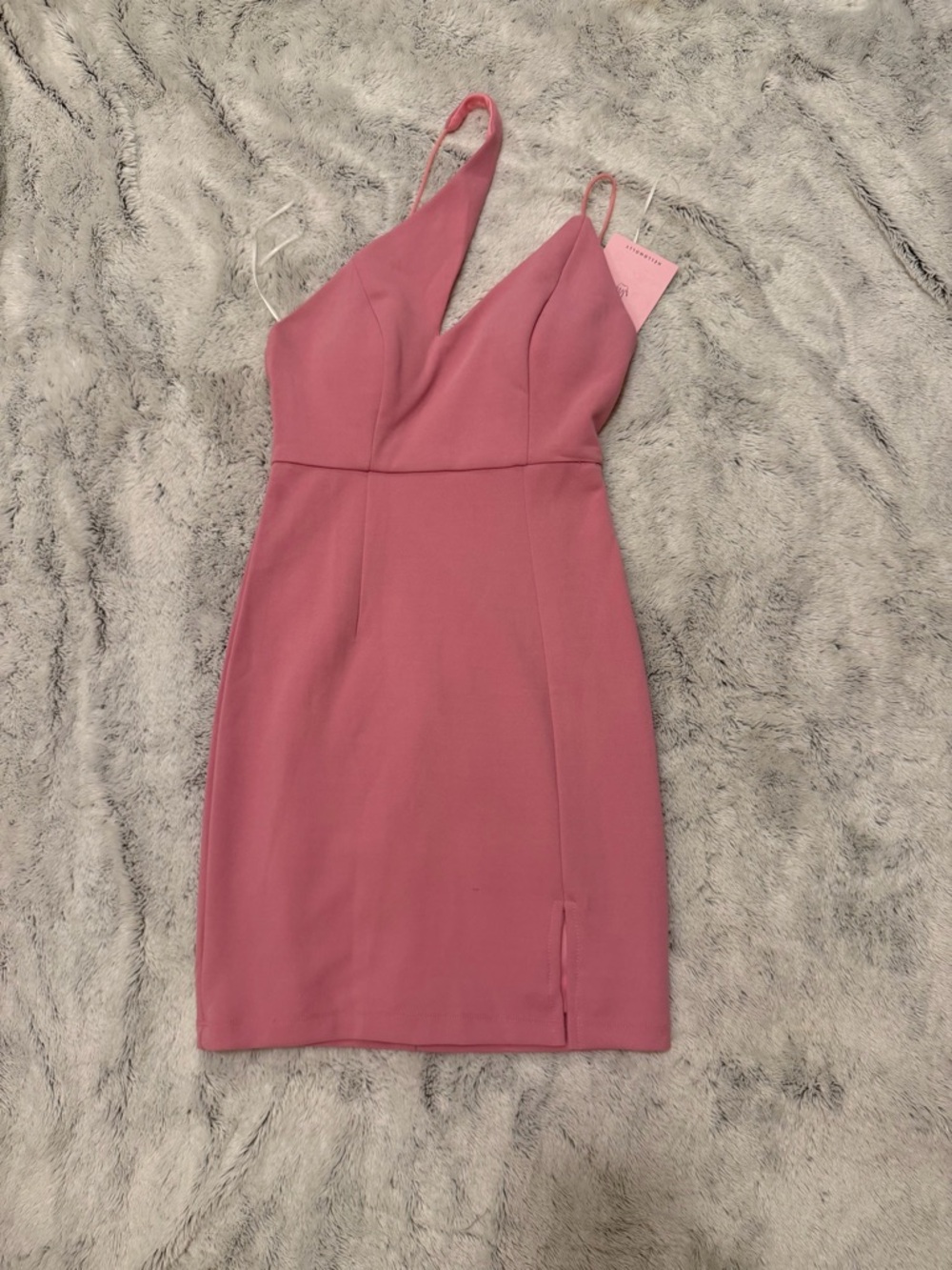 Hello Molly Dusty Pink V-Neck Mini Dress
